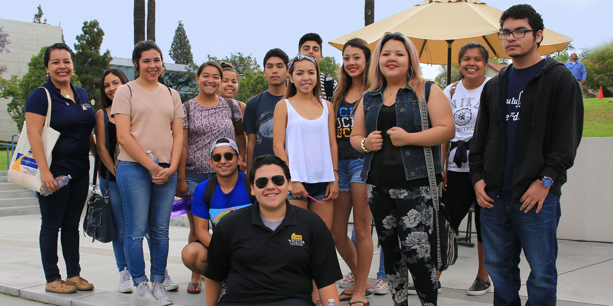 Students enjoy campus tour led by Admission Ambassador
