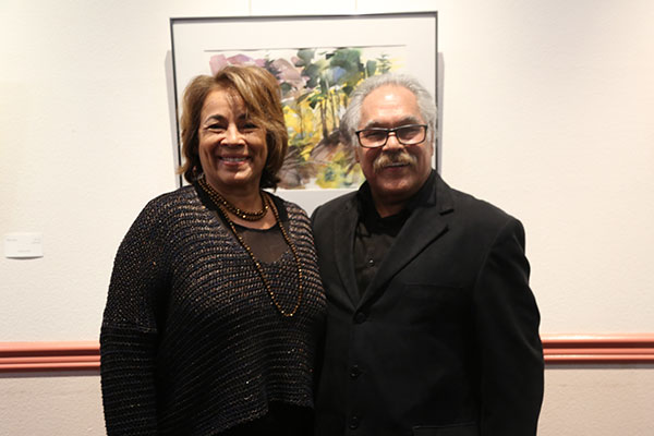 Alma Martinez and Luis Valdez at the Ruth B. Shannon Center for the Performing Arts