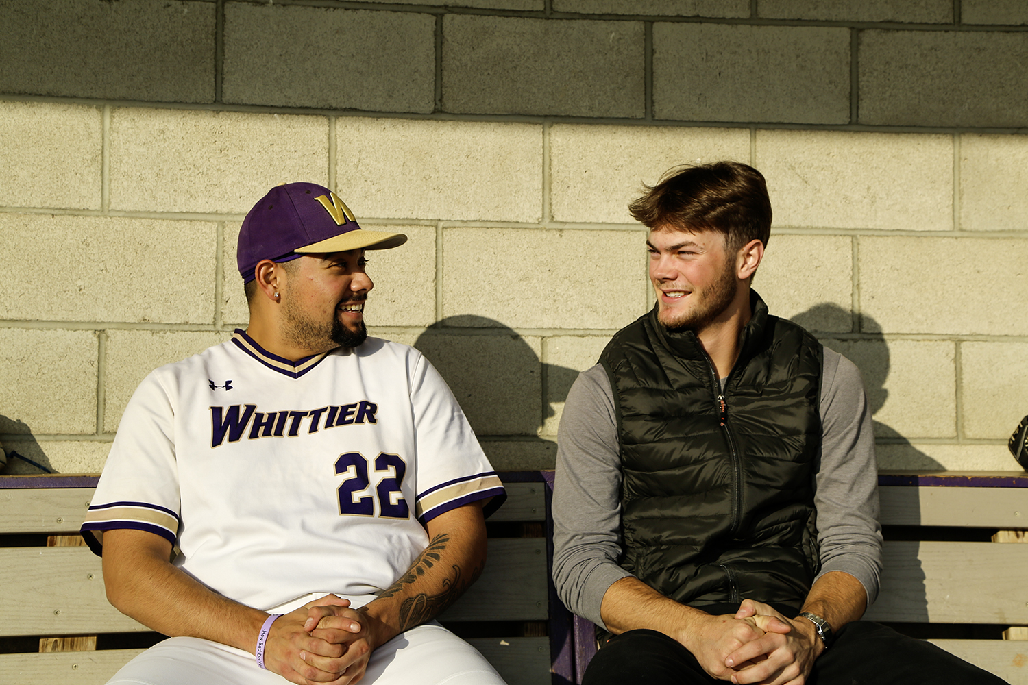 Aaron and Marcus on bench