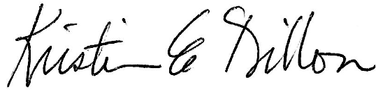 Kristine E. Dillon signature