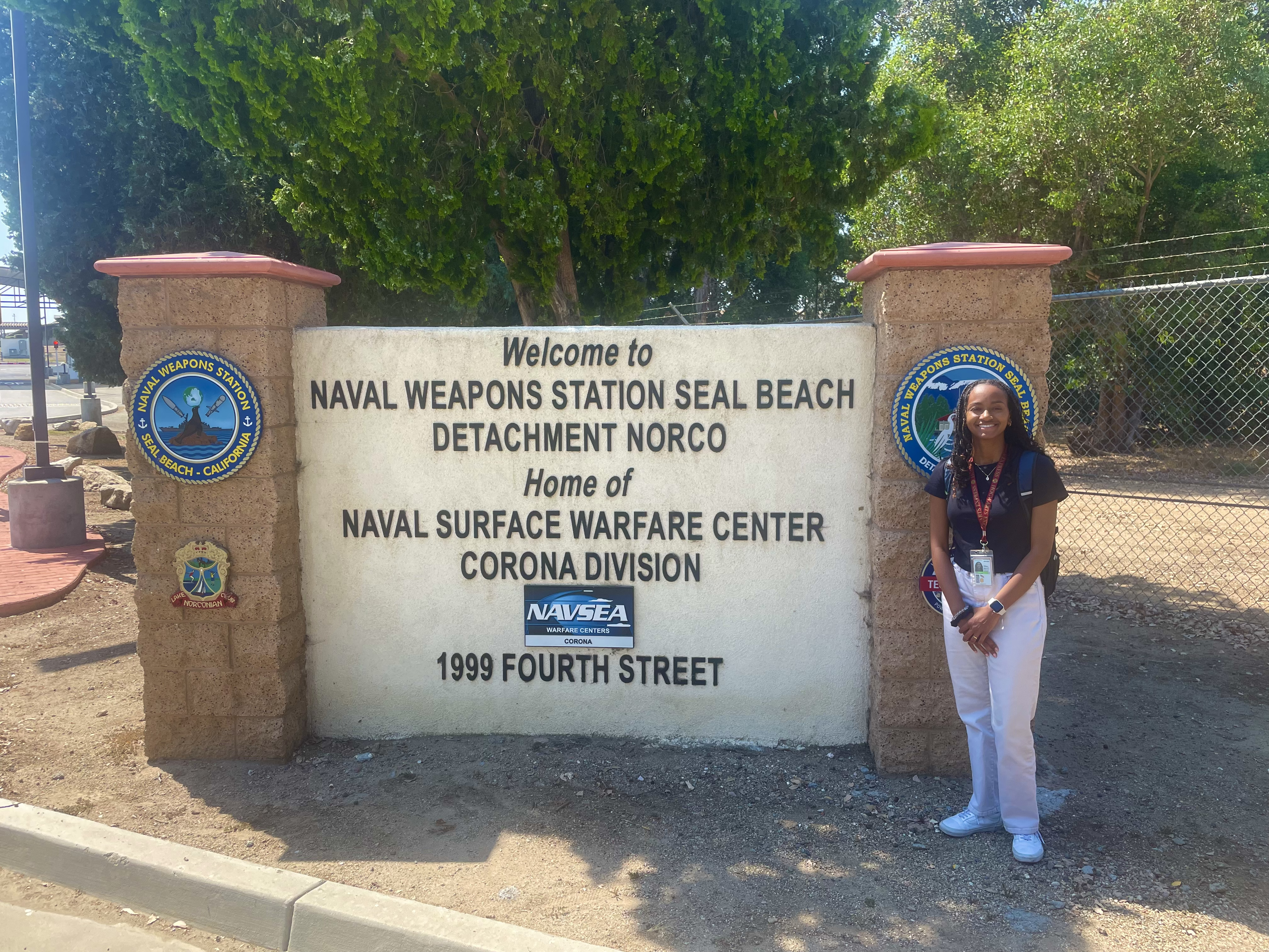 Loren Grey stands in front of the Naval Surface Warfare Center, Corona Division, in Norco.| Courtesy Loren Grey