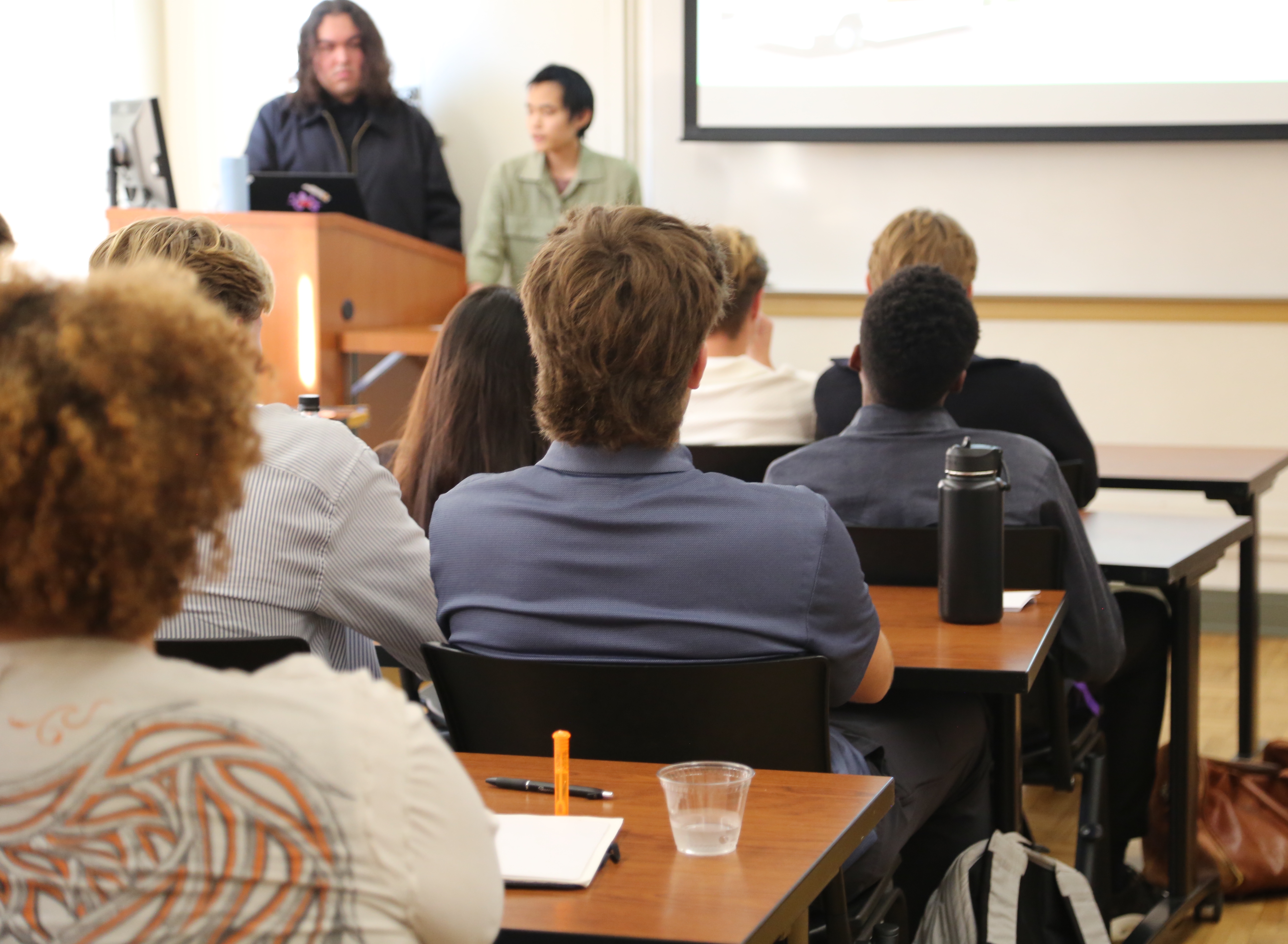 Students present at the Project-Based Learning Expo Wednesday, Dec. 4, 2024. | Sorel Vazquez/Whittier College