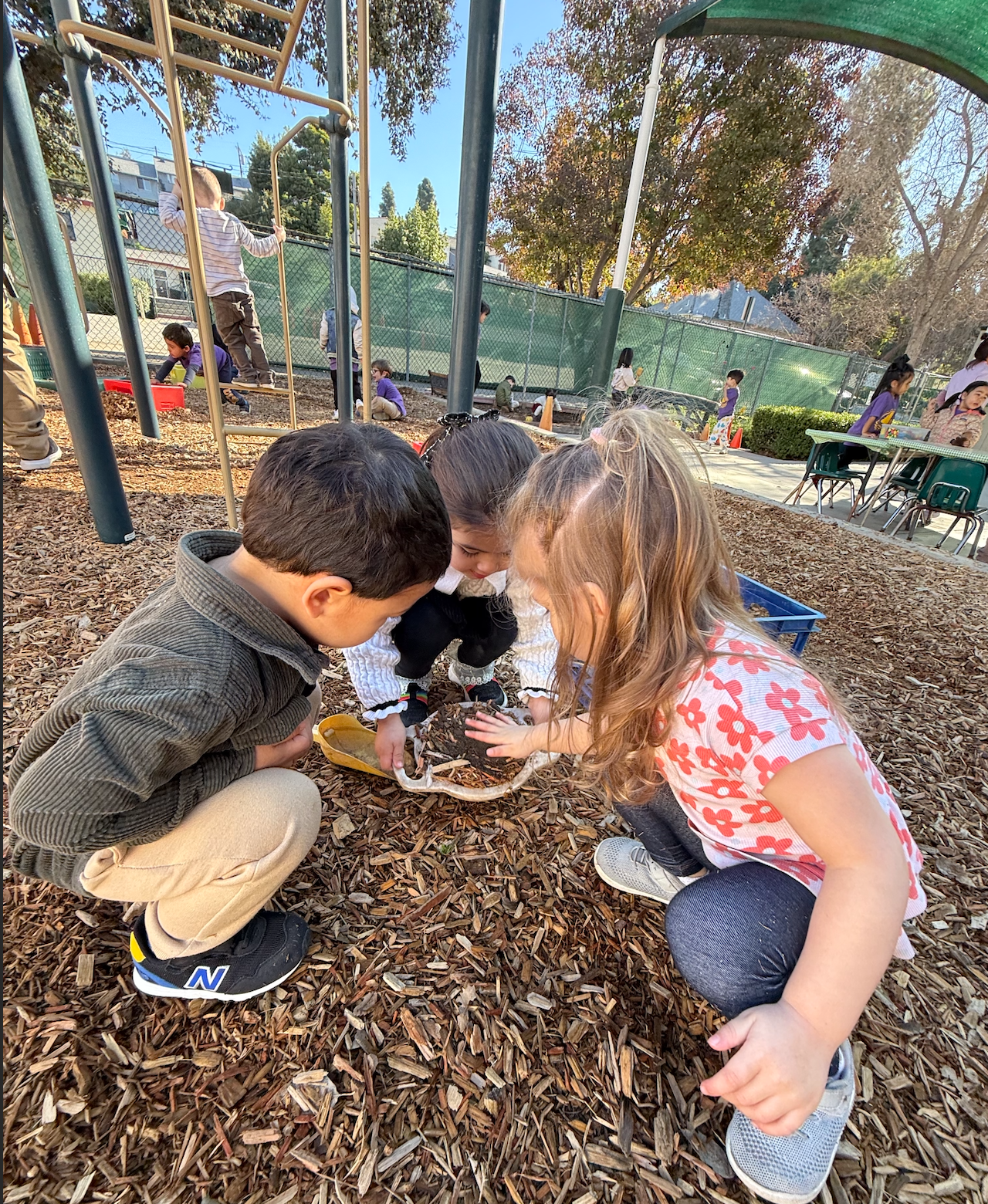 Students at Broadoaks playground