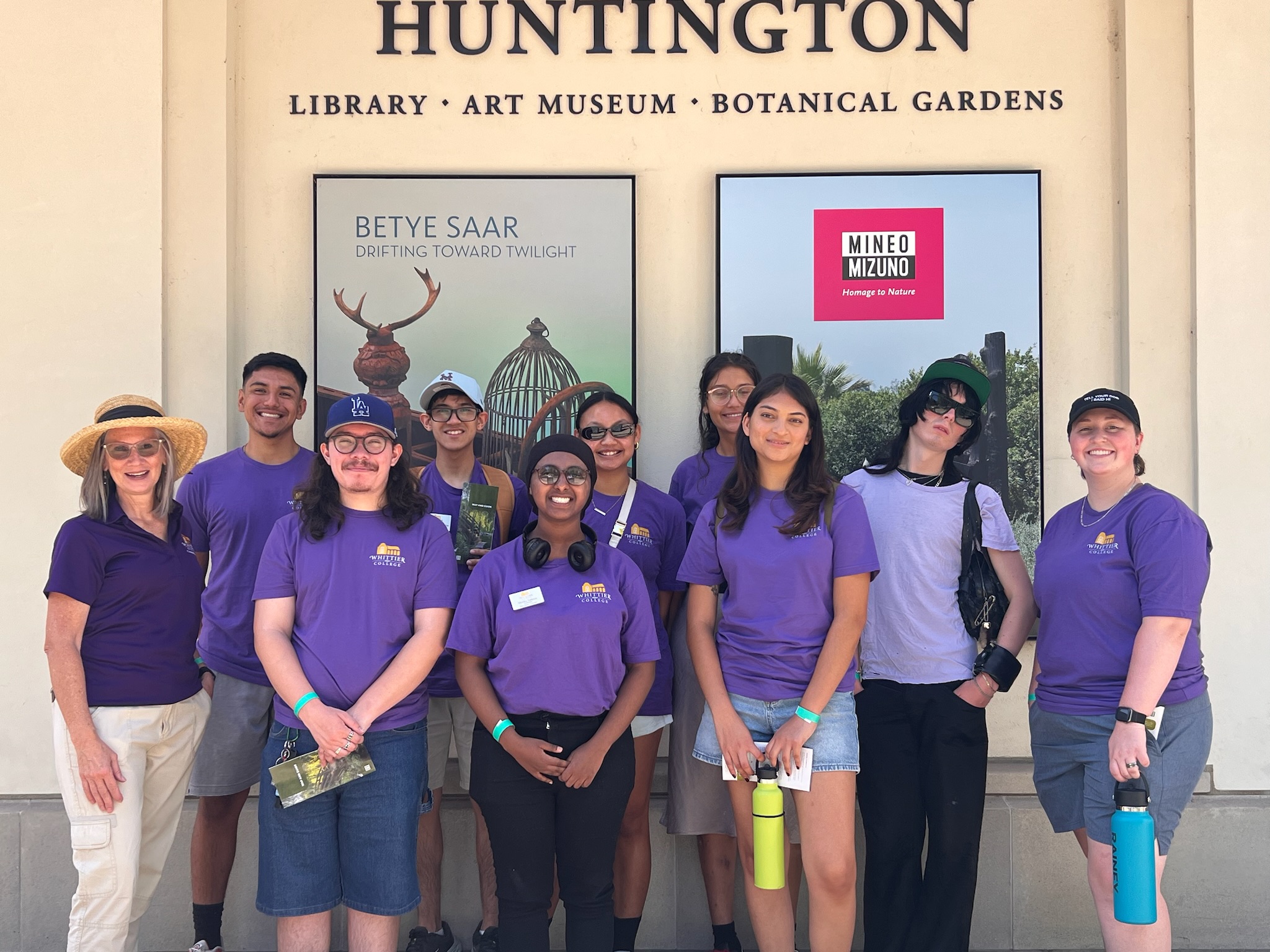 2024 Unihealth Peer Health Educator Fellows stand with Dr. Rebecca Eberle-Romberger | Courtesy Whittier College