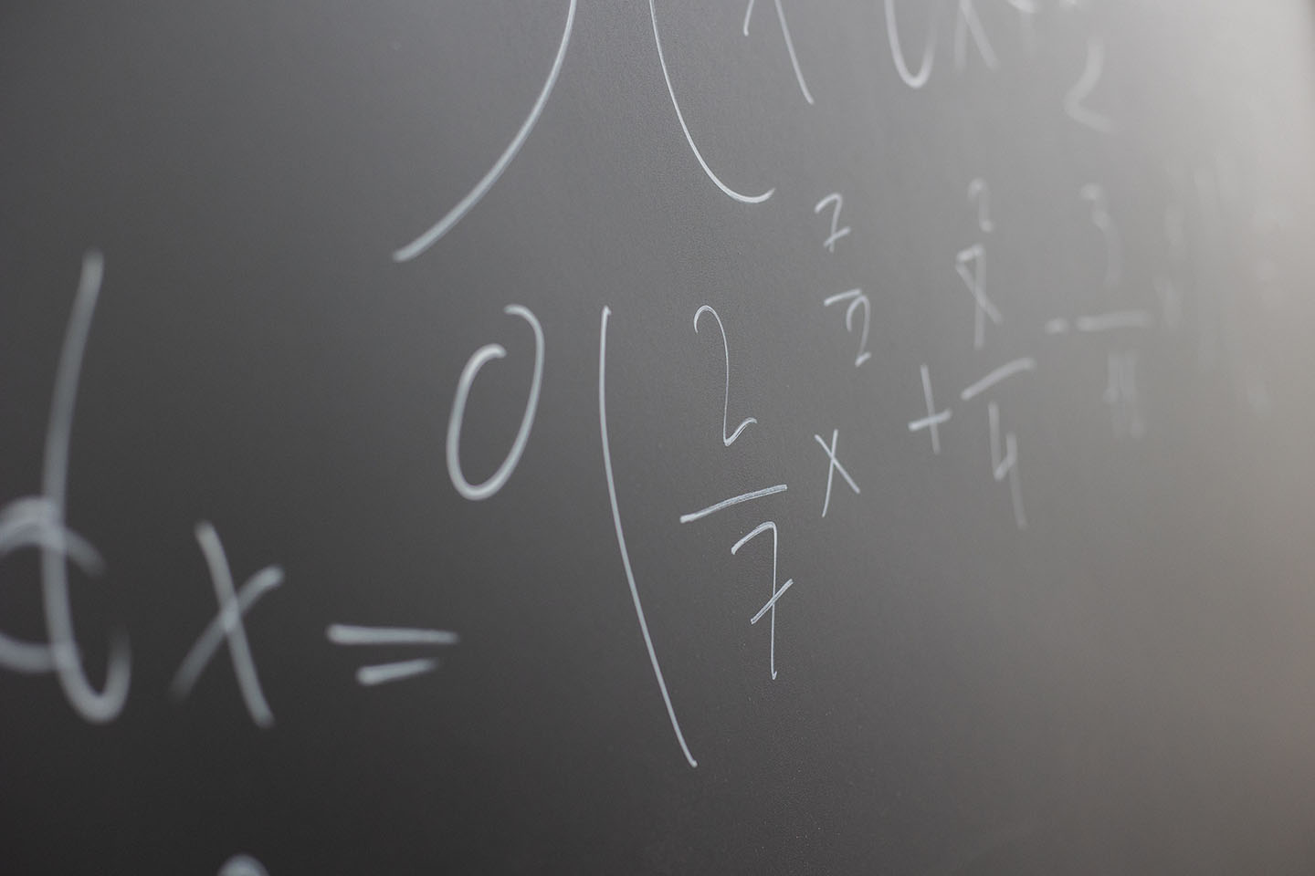blackboard with math equations 