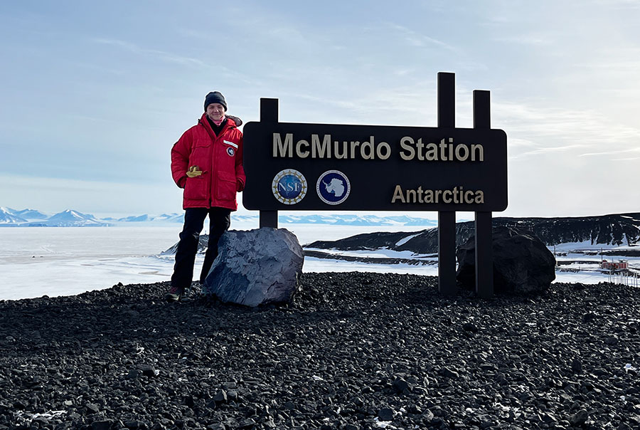 Auden by McMurdo Station sign