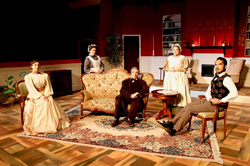 Gaslight set and actors