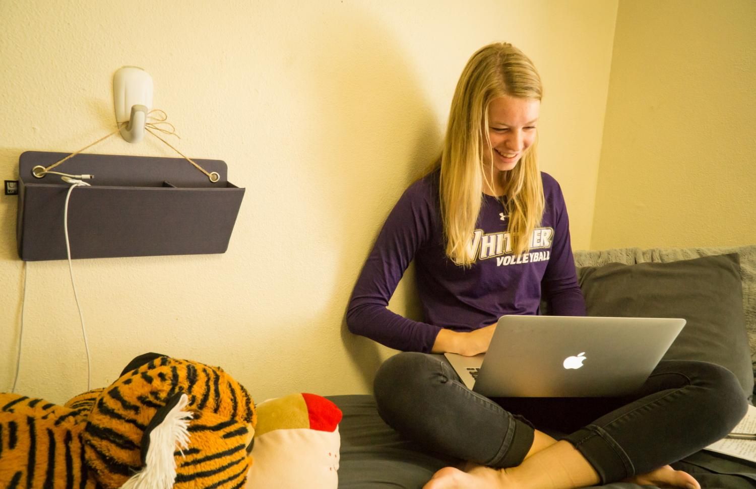 Student in residence hall
