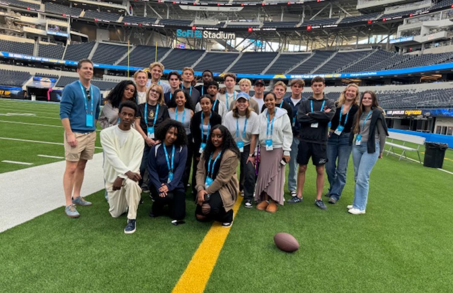 Students at SoFi stadium