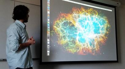 Student presents study of supernovae
