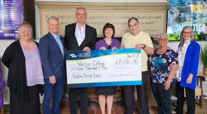 Whittier College recently received a generous gift from the Credit Union of Southern California, reinforcing a shared commitment to student success and well-being.