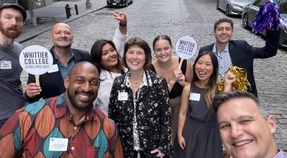Whittier College alumni gather in New York City for a stop on the Poet4Life Tour on June 10, 2024. |  Ana Gutierrez/Whittier College