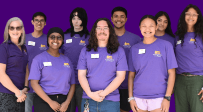 2024 Unihealth Peer Health Educator Fellows stand with Dr. Rebecca Eberle-Romberger | Courtesy Whittier College