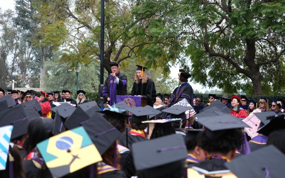 Speakers at commencement