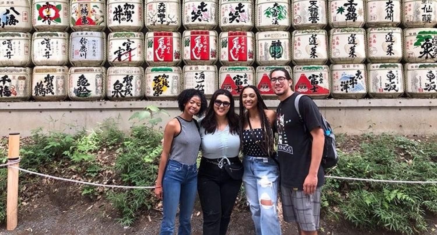 Students studying abroad in Japan